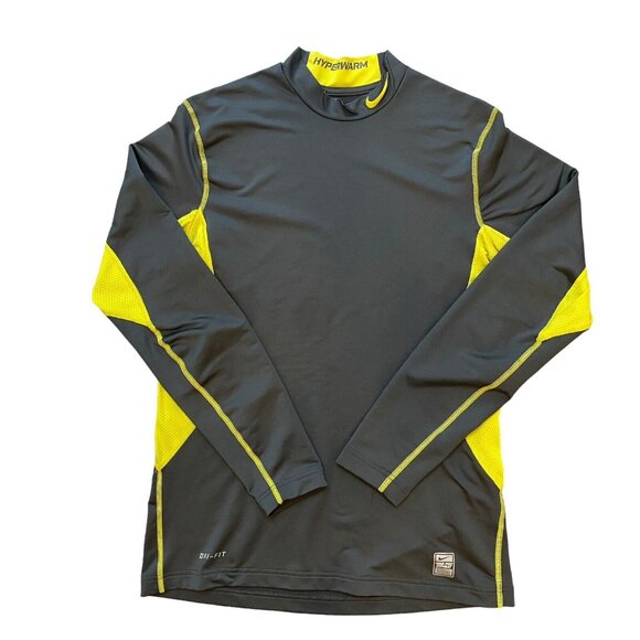 Nike Pro Combat Top Mens Medium Fitted Training Mock Neck Long Sleeve Hyperwarm - Picture 1 of 10